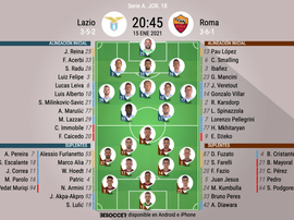 Alineaciones confirmadas en el Stadio Olimpico. BeSoccer