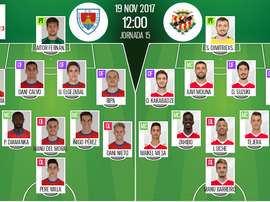 Alineaciones oficiales del Numancia-Nàstic de Segunda. BeSoccer