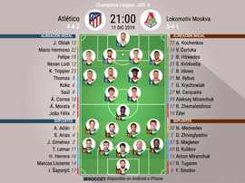 Los onces oficiales. BeSoccer