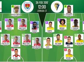 Alineaciones oficiales del Numancia-Cádiz de Segunda. BeSoccer