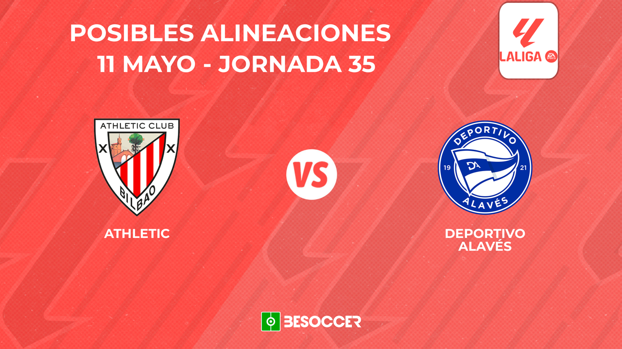 Posibles onces del Athletic Club vs. Alavés