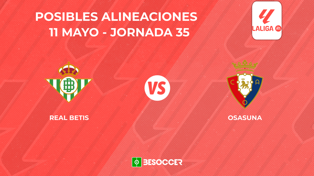 Posibles onces del Betis vs. Osasuna