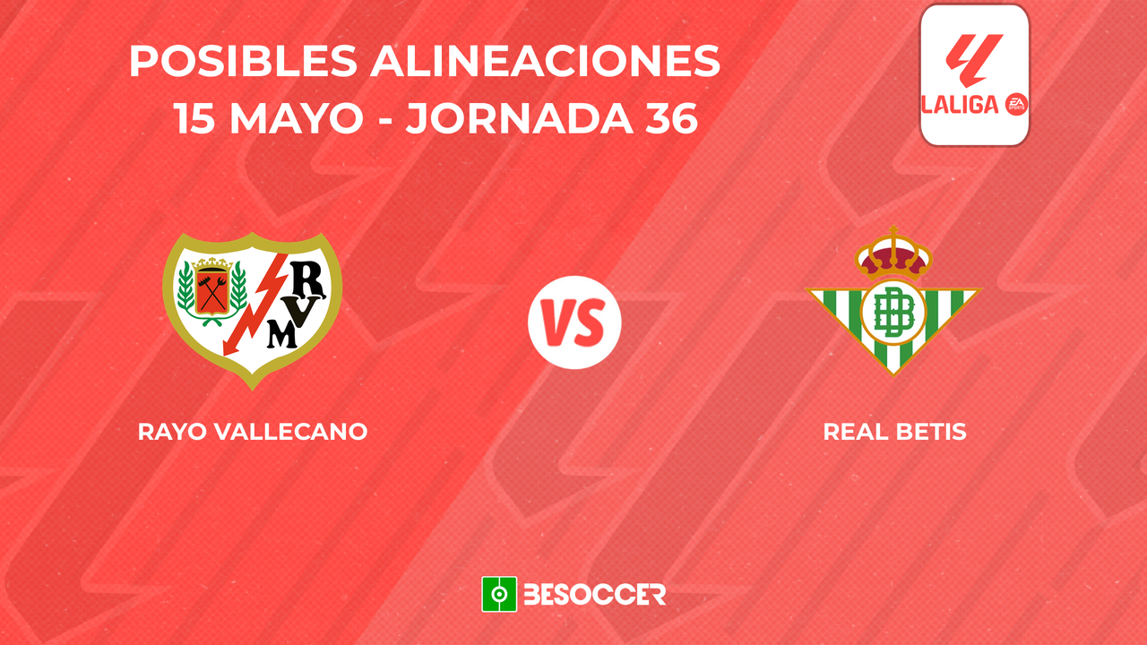 Posibles onces del Rayo Vallecano vs. Betis