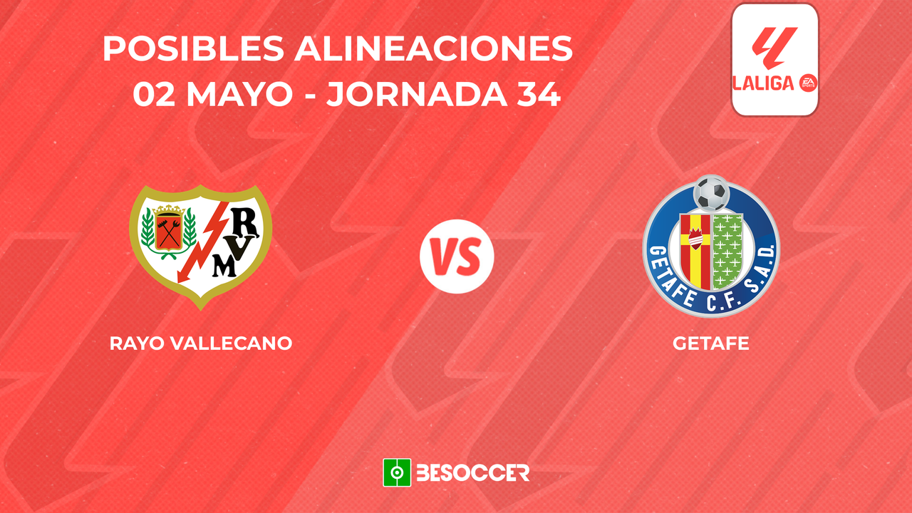 Posibles onces del Rayo Vallecano vs. Getafe