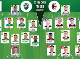alineações do Lodogorets e AC Milan. BeSoccer