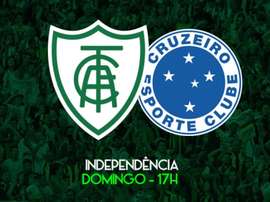 América-MG e Cruzeiro se enfrentam Campeonato Mineiro. Twitter @AmericaMG