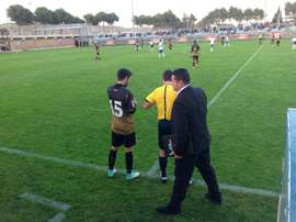 Anaba es sustituido en un encuentro con el Elche Ilicitano. Twitter