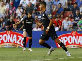 André Silva na estreia pelo Sevilla. Twitter@LaLiga