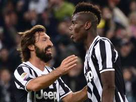 Pirlo and Pogba pictured in 2016. EFE