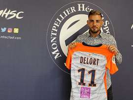 Delort llega cedido del Toulouse. Twitter/MontpellierHSC