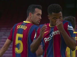 Fati scored for Barcelona. Screenshot/Movistar+LaLiga