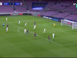 Ansu Fati made it 2-0. Screenshot/MovistarLigadeCampeones