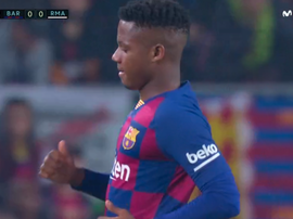 Ansu Fati, le plus jeune à jouer un Clásico au XXIe siècle. Capture/MovistarLaLiga