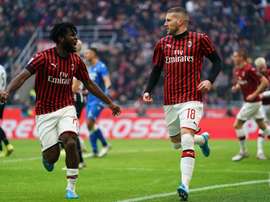 Rebic firma una doppietta contro l'Udinese. Twitter/ACMilan