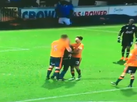 Gerrard stepped in to intercept the fan. Screenshot