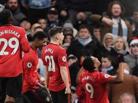 Los goles de Rashford y Martial tumbaron al City. Twitter/ManUtd_Es