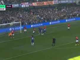 Pogba allowed Rudiger a free header to open the scoring. Screenshot/SportCanli