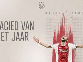 Hakim Ziyech was announced the best player of the Eredvisie season. Twitter/AFCAjax