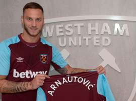 Arnautovic no West Ham. Twitter/WestHam