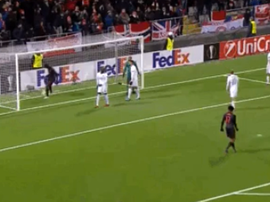 Papagiannopoulos put through his own net to double Arsenal's lead. Twitter