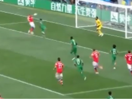 Dzyuba scored Russia's third goal. Captura