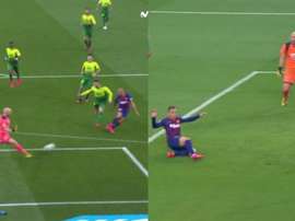 Braithwaite spara il tiro e Arthur segna in porta.