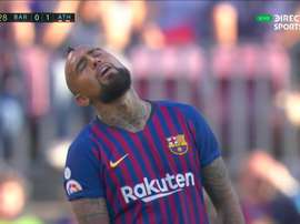 A cara de Vidal 'fala' por si só. Captura/DirecTV