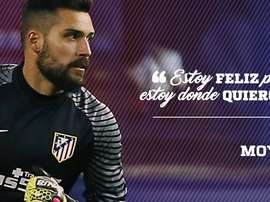 Assim foi anunciada a renovação de Moyá pelo Atlético. ClubAtléticodeMadrid