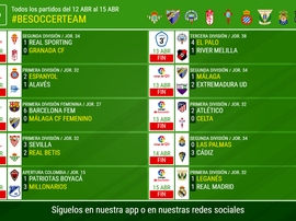 Los equipos BeSoccer mantienen la lucha en una jornada dura. BeSoccer