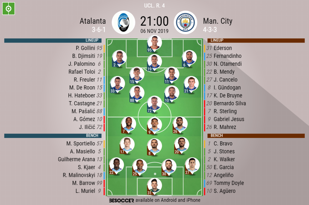 Atalanta V Man City As It Happened Besoccer