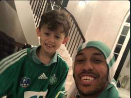 Aubameyang, con el Saint Etienne. Twitter/Aubameyang7