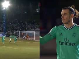 Gareth Bale ouvre le score pour le Real Madrid. Capture/Twitter/DAZN