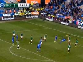 Bamba scored late winner for Cardiff City against Brighton. Captura/NBC