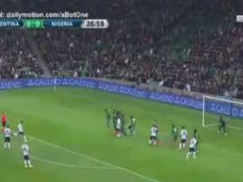 O momento do gol de Banega. Twitter/Captura