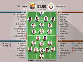 Barcelona v Osusuna, LaLiga matchday 37, 16/07/2020 - official line-ups. BeSoccer