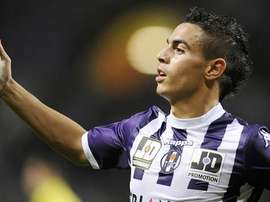 Ben Yedder celebra un gol con el Toulouse. Twitter