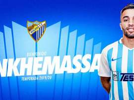 Benkhemassa ficha por el Málaga. Twitter/MalagaCF
