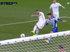 Benzema put the game beyond doubt. Screenshot/Movistar+LaLiga