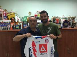 Enrique Vedia (i) habló sobre el buen arranque del equipo. CFRayoMajadahonda