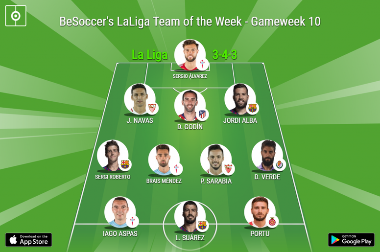 Besoccer S Laliga Team Of The Week Gameweek 10 Besoccer