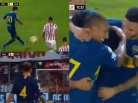Boca necesitó de una obra de arte para darle la vuelta al marcador. Captura/FOXSports