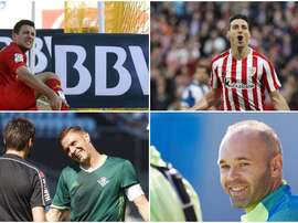 Montage de Bonera, Iniesta, Aduriz et Joaquín. BeSoccer