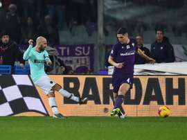 Borja Valero sblocca il risultato al Franchi. Twitter/InterFC
