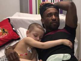Jermaine and Bradley pictured in hospital/ Twitter/Bradleysfight