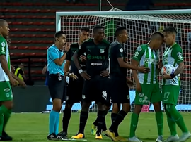 Briga dos jogadores do Atlético Nacional. Captura