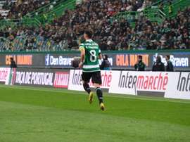 City no Jamor para ver Bruno Fernandes. Twitter@Sporting_CP