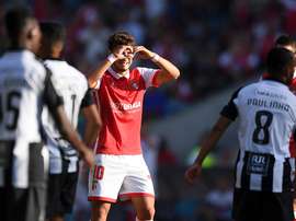 Foi o 'golão' de Xadas que trouxe o Braga de volta ao jogo. Twitter/Maisfutebol