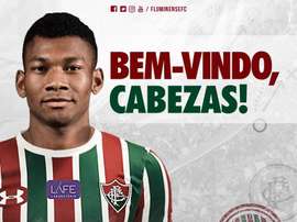 Bryan Cabezas no Fluminense. Twitter @FluminenseFC