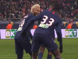 Kouassi marque son 1er but avec le PSG. Capture/Canal+
