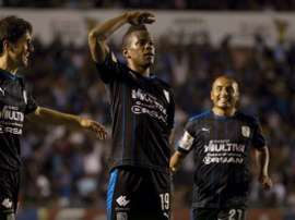 Candelo celebra el gol que anotó de libre directo ante el DC United. Twitter